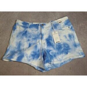 Judy Blue Tie Dye Royal Blue/White Women’s Shorts 150012 Sz XL